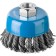 Cup brush "Bison" 35277-080_z02, twisted, steel, wicker bundles 0.8 mm, M14x80 mm
