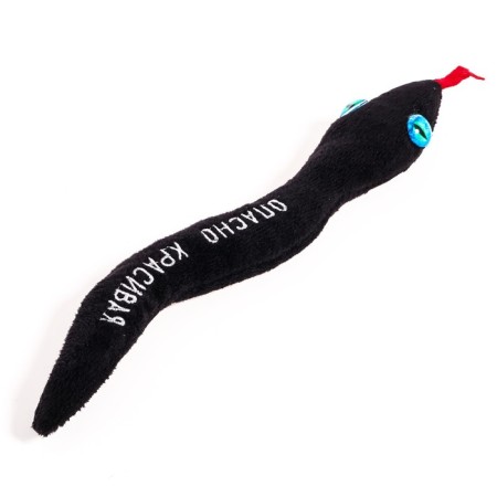 New Year! Soft toy "dangerously beautiful", snake, black, 27 cm-3