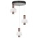 Suspended Citilux “Maya” CL202032, 35x35x22 cm, 3x5.33W, LED, brown color
