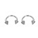 Circular in an eyebrow (piercing), spike, d = 10 mm, pair, silver color (indivisible packing 12 pairs, price per pair)