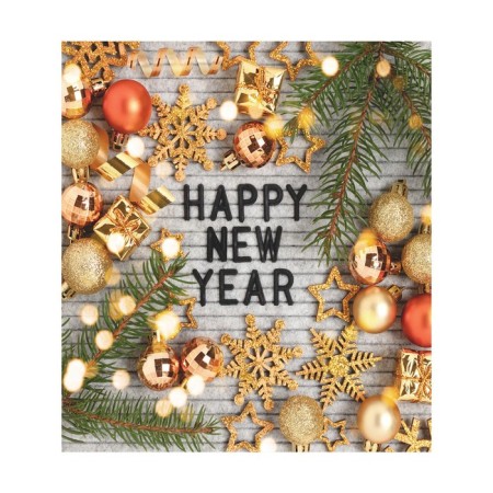 A set of napkins for setting the “Happy New Year” table, rectangular, size 32x46 cm, 4 pcs-2
