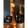 Summary Metal for 1 candle "Luciano" gray with gold 16x16x42 cm