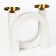 Brass Brass, marble "Camellia" 19 x 18 x 8 cm