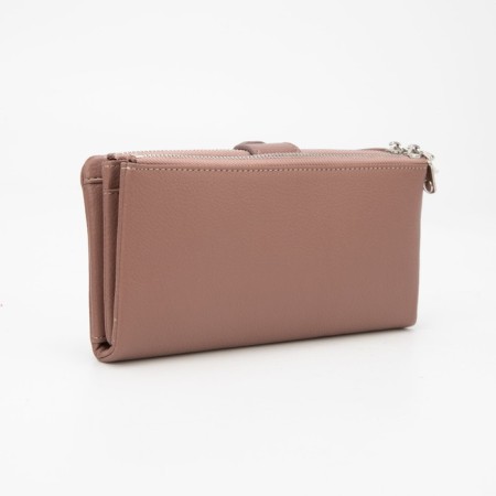 Women's wallet on magnet, pink color-1