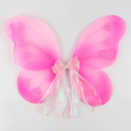 Carnival set "Butterfly" with sparkles: skirt, wings, pink color-3