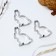 A set of forms for cutting the “rabbits” on Easter, 5.8 x 7 x 1.3 cm.