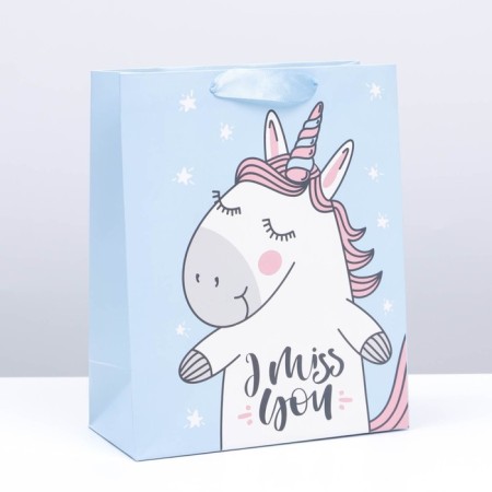 Gift package, packaging, "Miss You", 14 x 11 x 6.5 cm