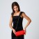 Female bag on a magnet, red color