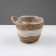 Kashpo wicker "Tanzania" with a pen, 15.5x15.5x13.5 cm, natural, white