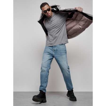 Male jacket, size 48, gray color-18
