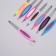 Metal peel-trimmer for nails, rubberized pen, 14 cm, color mix