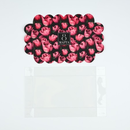 Box for confectionery products with PVC “March 8”, 10.5 × 21 × 3 cm-5
