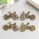 Decor Metal for creativity "Bicycle" under brass (E6264) 2.8x5.2 cm