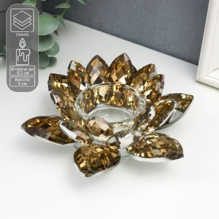 Glass Glass for 1 candle "Olive olive" 5x13.5x13.5 cm