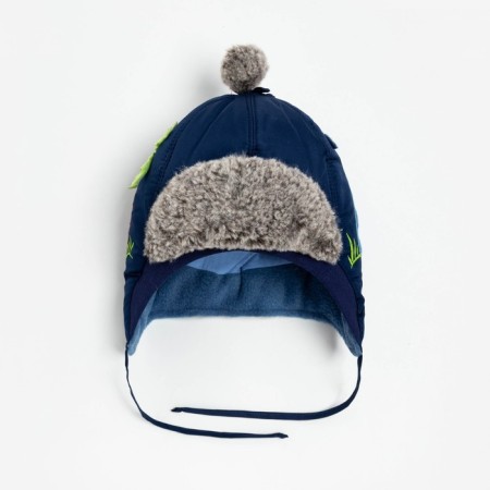 Hat for the boy "Giraffe", the color is blue, size 48-1