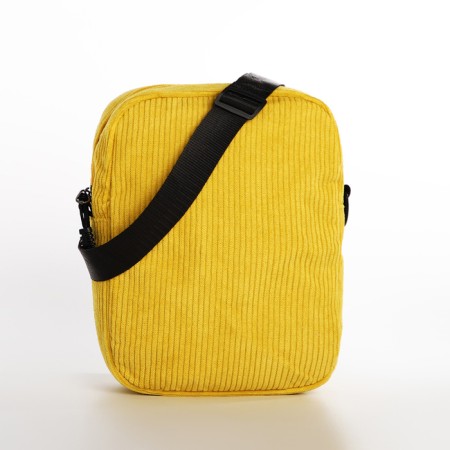 Youth bag with zipper, yellow color-4