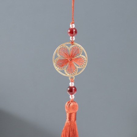 Textile suspension, metal "Flower in the rim" Knock 1x3x19.5 cm-1