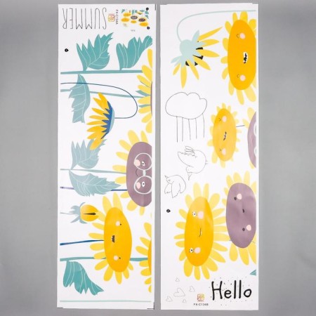 Stick plastic interior color "sunflower" 30x90 cm set 2 sheets-1