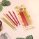 Candles in the cake "Royce", 6 pcs, tall, 13 cm, burgundy and gold