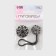 Decorative fastener "Circle", 9.5 × 3 cm, black color