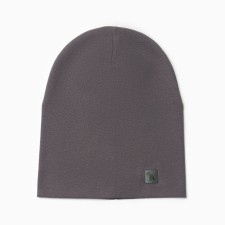Hat for a boy, dark gray color, size 50-54