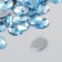 Decor for creativity Plastic "Rhil of oval. Light-blue" set of 150 pcs 1x1.4 cm