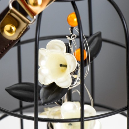 Nightlight "flowers" LED from AAA batteries black 14x14x27 cm Risalux-4