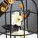Nightlight "flowers" LED from AAA batteries black 14x14x27 cm Risalux