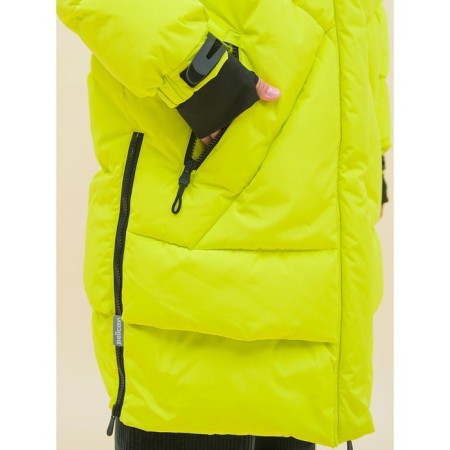 Coat for girls, height 104 cm, yellow color-16
