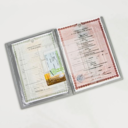 Folder for documents, 3 sets, white color, "Family"-3