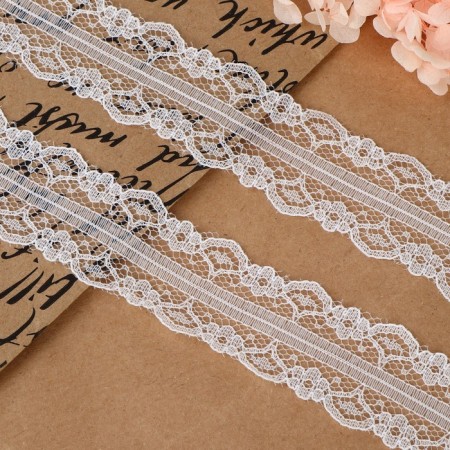 Capricon lace, 32 mm × 10 ± 1 m, white color-1