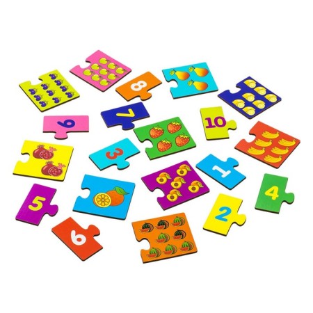 Set of puzzles “Learn to count”, 10 cards, 20 details-1
