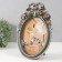 Photo frame Polystone 13x18 cm "Balt and flower wreath" Dark gray silver 16.8x1.7x25.5 cm