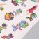 Stickers Paper "Cosmonauts" set 2 sheets 20x15 cm