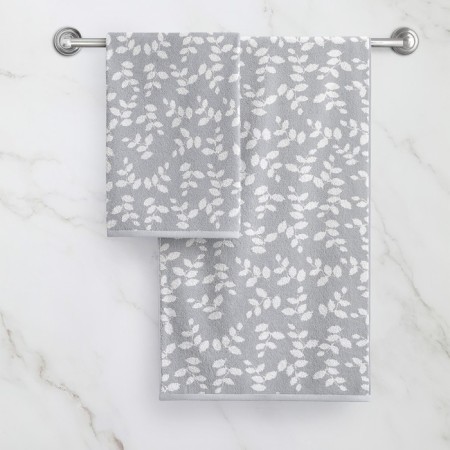 Terry towel Verossa Verdi, 450 g, size 70x130 cm, gray, white color