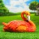 Garden figure "Flamingo Sedentary" 19x30cm
