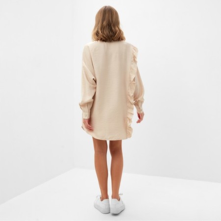 Women's costume (blouse, shorts) minku: casual collection beige color, rr 48-4