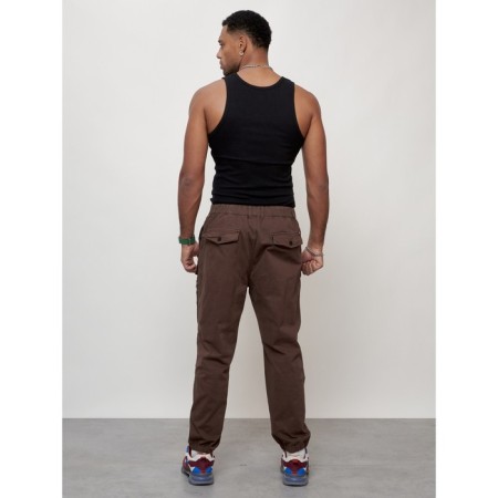 Cargo jeans men, size 52, brown color-9