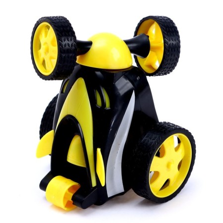Circular radio -controlled "cyclone", works from batteries, yellow color-3