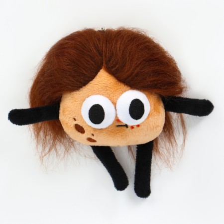 Soft toy "Troll-Glazastik" on the key fob, 10 cm