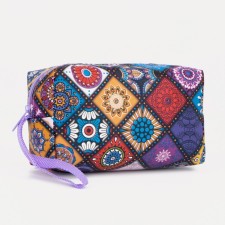Lightning cosmetic bag, lilac color/multi -colored