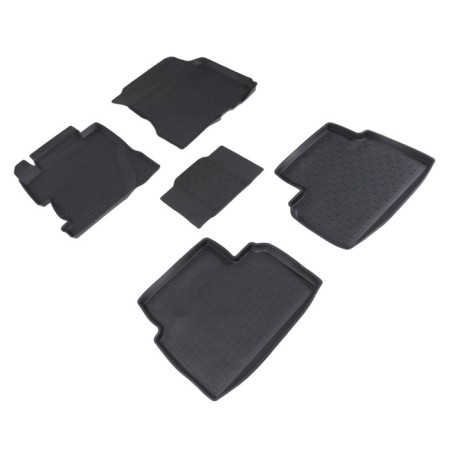 Rubber rugs with high side for Honda Civic VIII 4D, 2009-2012