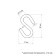 S-shaped hook, zinc, 8 mm, in packaging 50 pcs.
