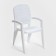 Set of garden furniture "Provence": table round diameter 65 cm + 2 chairs, white