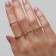 Ring set 5 pieces "perfect fingers" glow, white color in gold