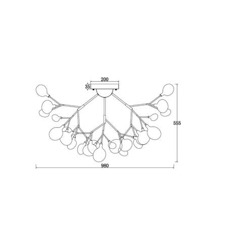 Ceiling lamp Florencia, 36xg4, Color Gold-3
