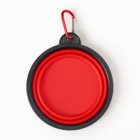 Silicone, folding bowl, 350 ml, 11 cm, red-5