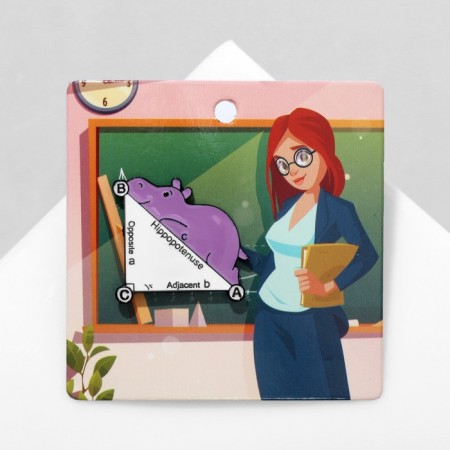 Hippo "School" icon, white-lilac color in ferrous metal-1