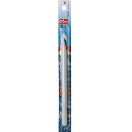 Knitting hook, plastic, 8 mmx14 cm,