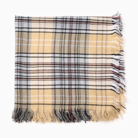 Women's scarf, beige color, size 75x75 cm-2